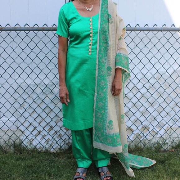 Green Salwar - Picture 1 of 4
